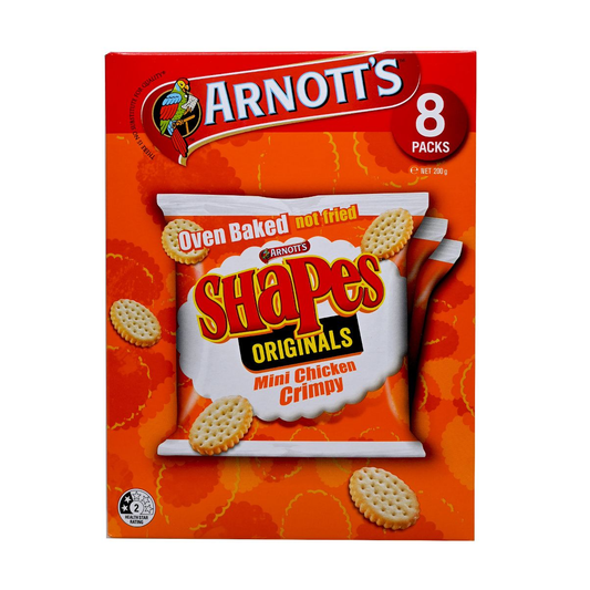 澳洲 Arnott's Originals 迷你雞肉脆餅乾 200g (8小包) 獨立包裝，方便攜帶 | 不含人工色素及防腐劑