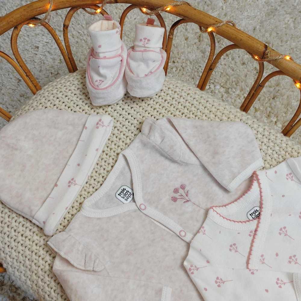 法國 Trois Kilos Sept 初生女嬰 6 件套裝禮盒 (田園碎花系列) 🎁Baby Shower 送禮暖心首選！