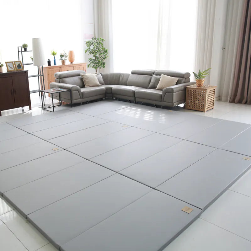 Caraz Signature Clean Thick Folding Floor Mat - Solid (200 X 140 X 4cm) Made in Korea | Free gift: Anti-slip mat x 2 pieces