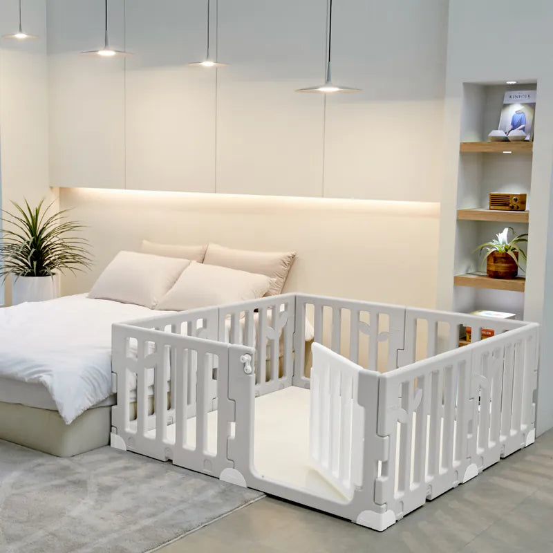 韓國 Caraz Leaf 7+1 遊戲圍欄地墊套裝 (148 x 148 x 60cm) 韓國製造