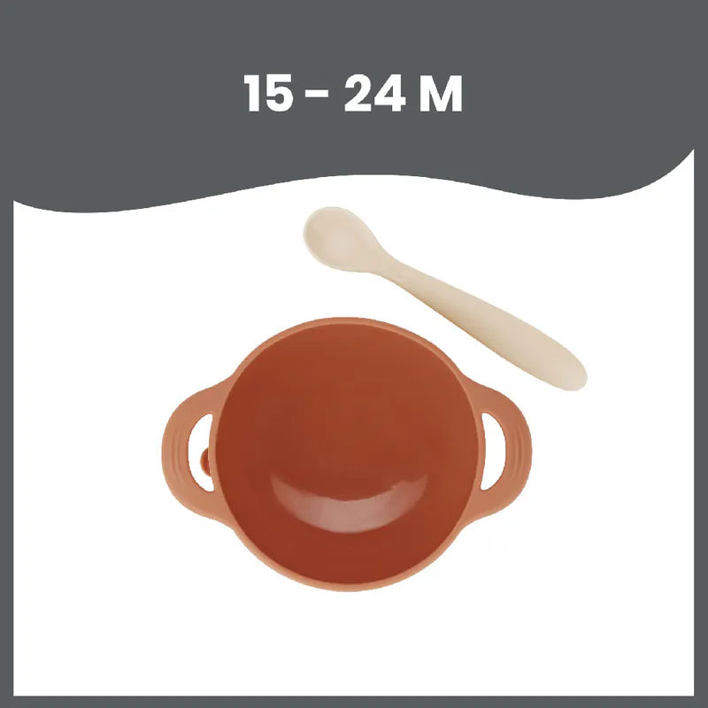 French Babymoov Tast'Isy Silicone Bowl and Spoon Set (Suitable for 15 months and above)