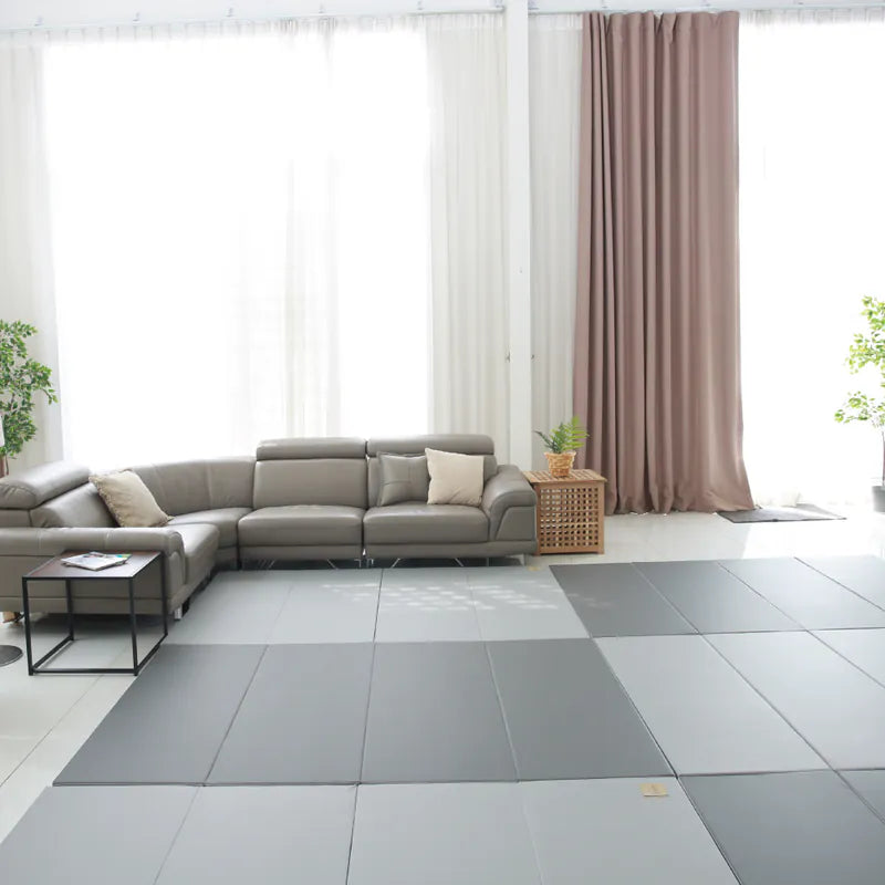 Caraz Signature Clean Thick Folding Floor Mat - Solid (200 X 140 X 4cm) Made in Korea | Free gift: Anti-slip mat x 2 pieces