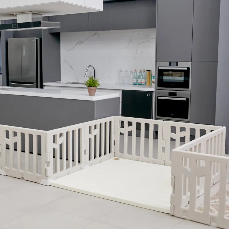 韓國 Caraz Leaf 7+1 遊戲圍欄地墊套裝 (148 x 148 x 60cm) 韓國製造