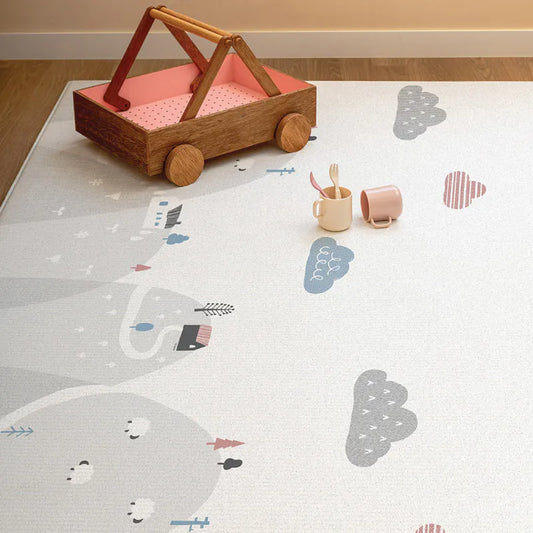 Parklon Lapure Soft PVC Double-Sided Floor Mat - Happy Way + Little Star (Size 130 X 190 X 1.2cm) Made in Korea 
