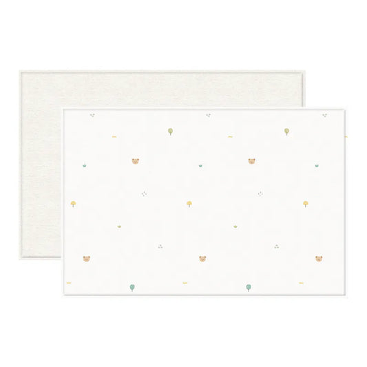 韓國 Parklon Lapure Soft 柔軟PVC雙面地墊 - Coco Bear + Sage Beige (尺寸130 X 190 X 1.2cm) 韓國製造