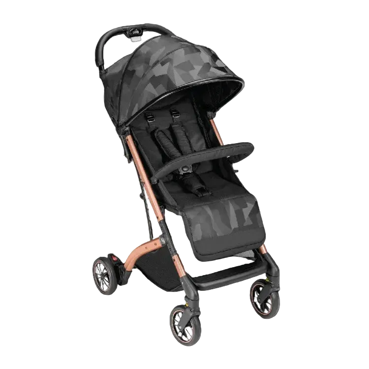 Italian CAM Compass portable baby stroller - Rose Black (suitable for 0~48 months) with accessories: wind and rain cover, mosquito net, storage bag