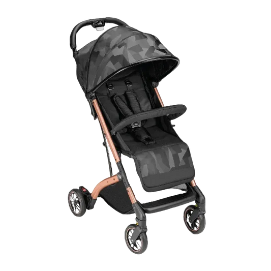Italian CAM Compass portable baby stroller - Rose Black (suitable for 0~48 months) with accessories: wind and rain cover, mosquito net, storage bag