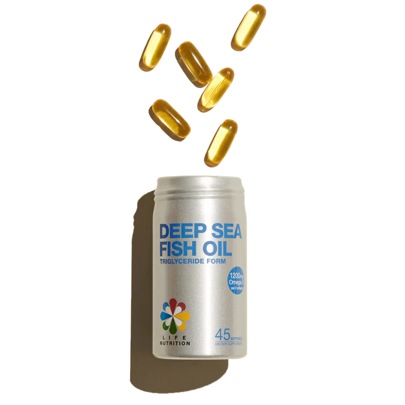 LIFE NUTRITION Deep Sea Fish Oil 45 capsules (Promotes heart, brain and nervous system health) Hong Kong licensed product