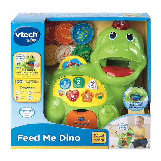 VTech Baby 闪光数字贪吃龙(适合18-48个月) 5个按钮可以介绍数字，不同的形状和音符等