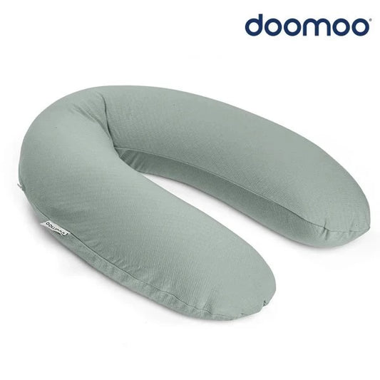 比利時 Doomoo BUDDY 有機棉舒眠月亮枕 - 湖水綠 (提升睡眠品質，孕媽咪最佳生活夥伴)