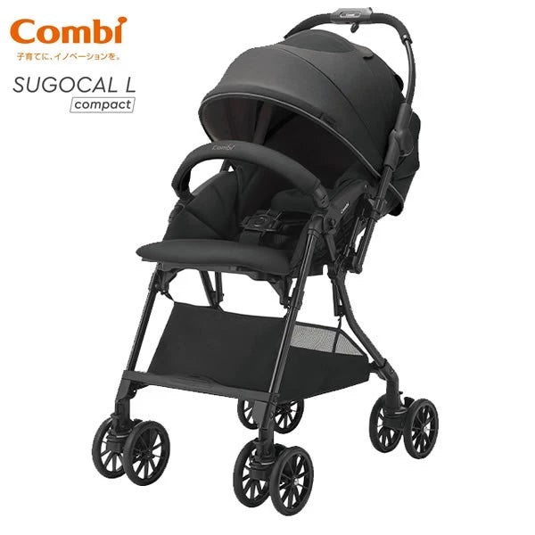 日本 Combi Sugocal L Compact 全自動四輪轉向嬰兒手推車 (黑色) 適合0至3歲