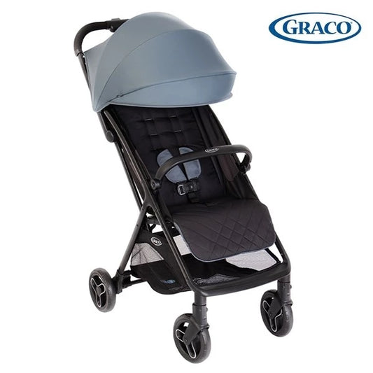 美國 Graco Myavo 輕量型秒收嬰兒手推車 - 霧藍 (初生 ~ 4歲 / 22kg) 自動折疊功能 | 附送原裝雨篷