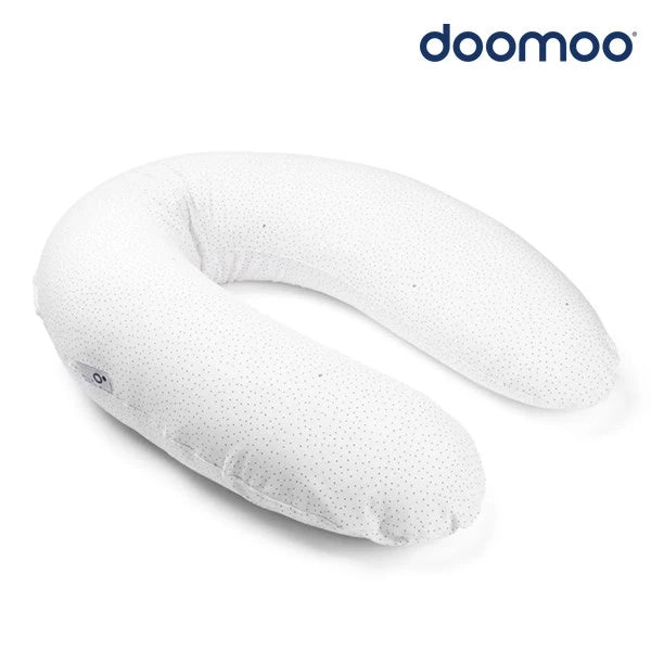 比利時 Doomoo BUDDY 有機棉舒眠月亮枕 - 銀色圓點 (提升睡眠品質，孕媽咪最佳生活夥伴)