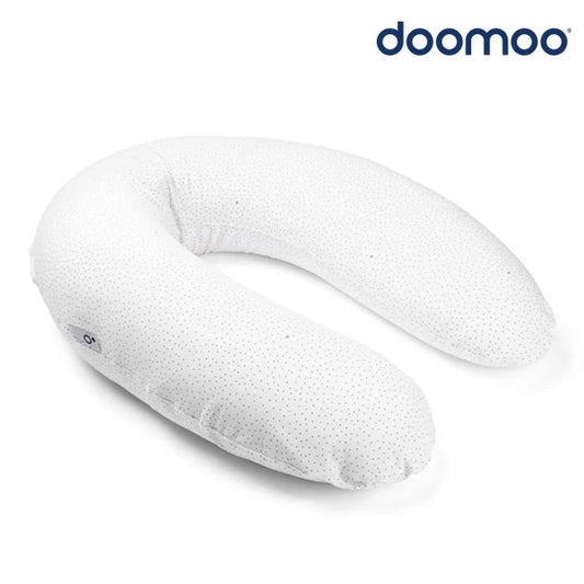 比利時 Doomoo BUDDY 有機棉舒眠月亮枕 - 銀色圓點 (提升睡眠品質，孕媽咪最佳生活夥伴)