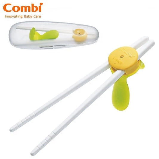 日本Combi Baby Label 筷子训练器- 绿色(附收纳盒) 适合3岁或以上| 由专业治疗师协助研发的筷子训练器