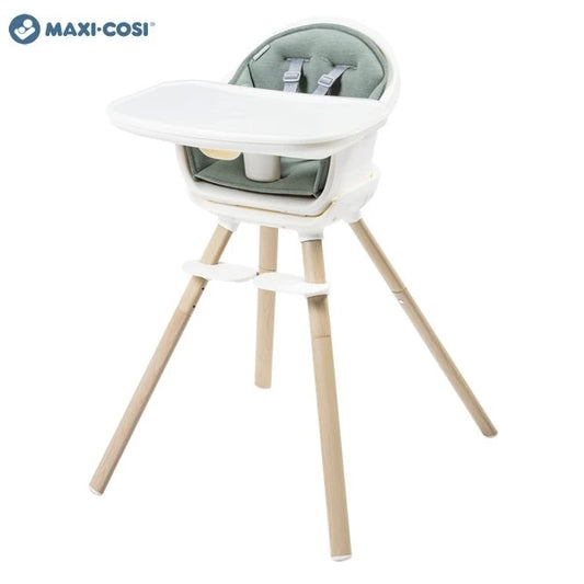 荷蘭 Maxi Cosi Moa Eco 高腳餐椅 - 米白/鼠尾草綠 (6個月~7歲) 🌟8合1餐椅連座墊