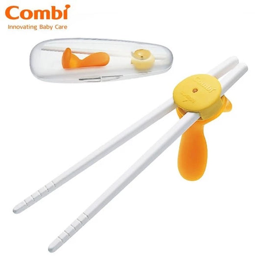 日本Combi Baby Label 筷子训练器- 橙色(附收纳盒) 适合3岁或以上| 由专业治疗师协助研发的筷子训练器
