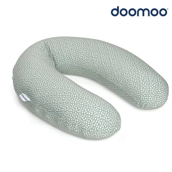 比利時 Doomoo BUDDY 有機棉舒眠月亮枕 - 湖水綠/雲 (提升睡眠品質，孕媽咪最佳生活夥伴)