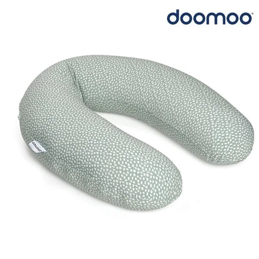 比利時 Doomoo BUDDY 有機棉舒眠月亮枕 - 湖水綠/雲 (提升睡眠品質，孕媽咪最佳生活夥伴)