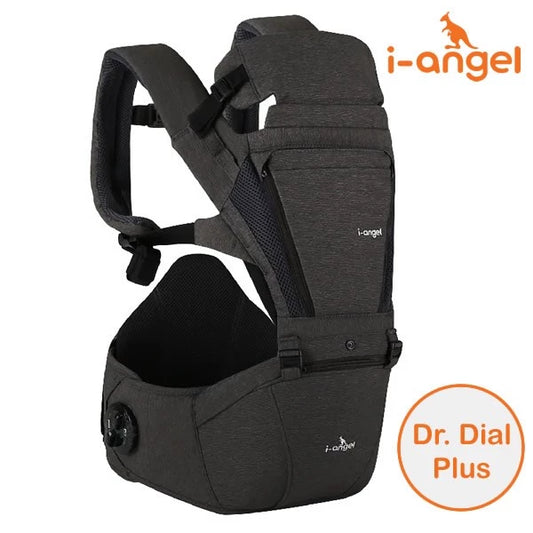韓國 I-Angel Dr. Dial Plus 2合1 腰櫈揹帶 - 炭灰黑 (適合3個月或以上) 韓國製造