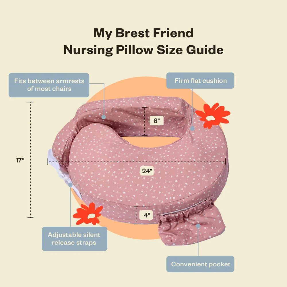 美國 My Brest Friend 孕婦哺乳枕 (灰色花朵) 🏥專業人士推薦，為哺乳顧問及醫院常用款