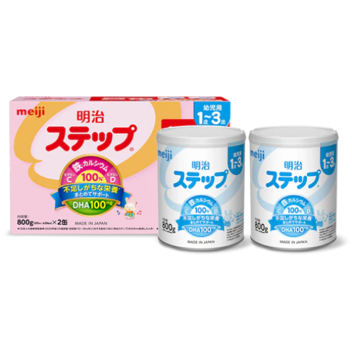 日本明治MEIJI 1-3岁成长配方奶粉800g x 2罐(日本版)