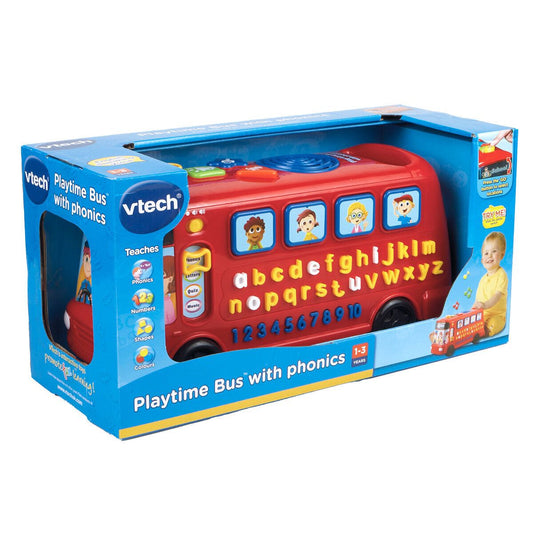 VTech 字母数字巴士(适合1-3岁) 交互式有声巴士可教授语音、字母名称和数字