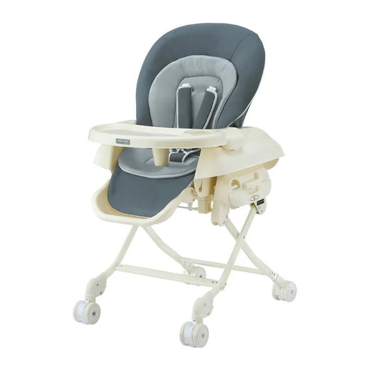 Baby Star Hi - Lo 搖餐椅 - 灰色 ／卡其色 | 最新版本 - 前後輪均可鎖定 - RB Baby 嬰幼兒用品店