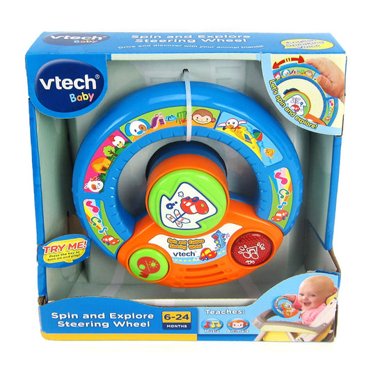 VTech Baby Exploration Wheel (suitable for 6-24 months) can connect the toy to the stroller for baby to play anytime, anywhere 