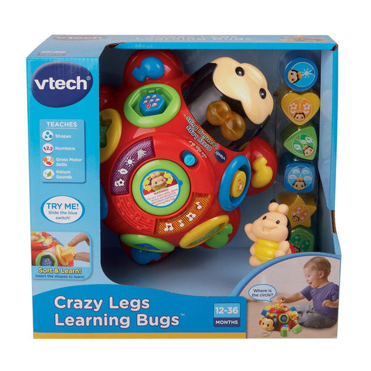 VTech Baby 益智拖拉小甲虫(适合12-36个月) 超过90首歌曲、音乐、声音和有趣的短语